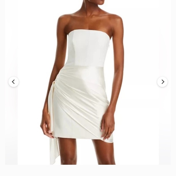 cinq a sept Dresses & Skirts - cinq a sept Strapless Ivory Satin Mini Dress